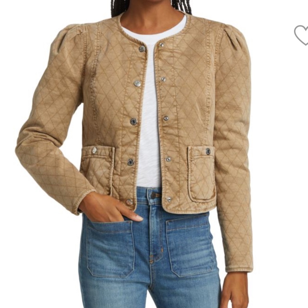 Veronica Beard Camilla Quilted Denim Jacket Size Small